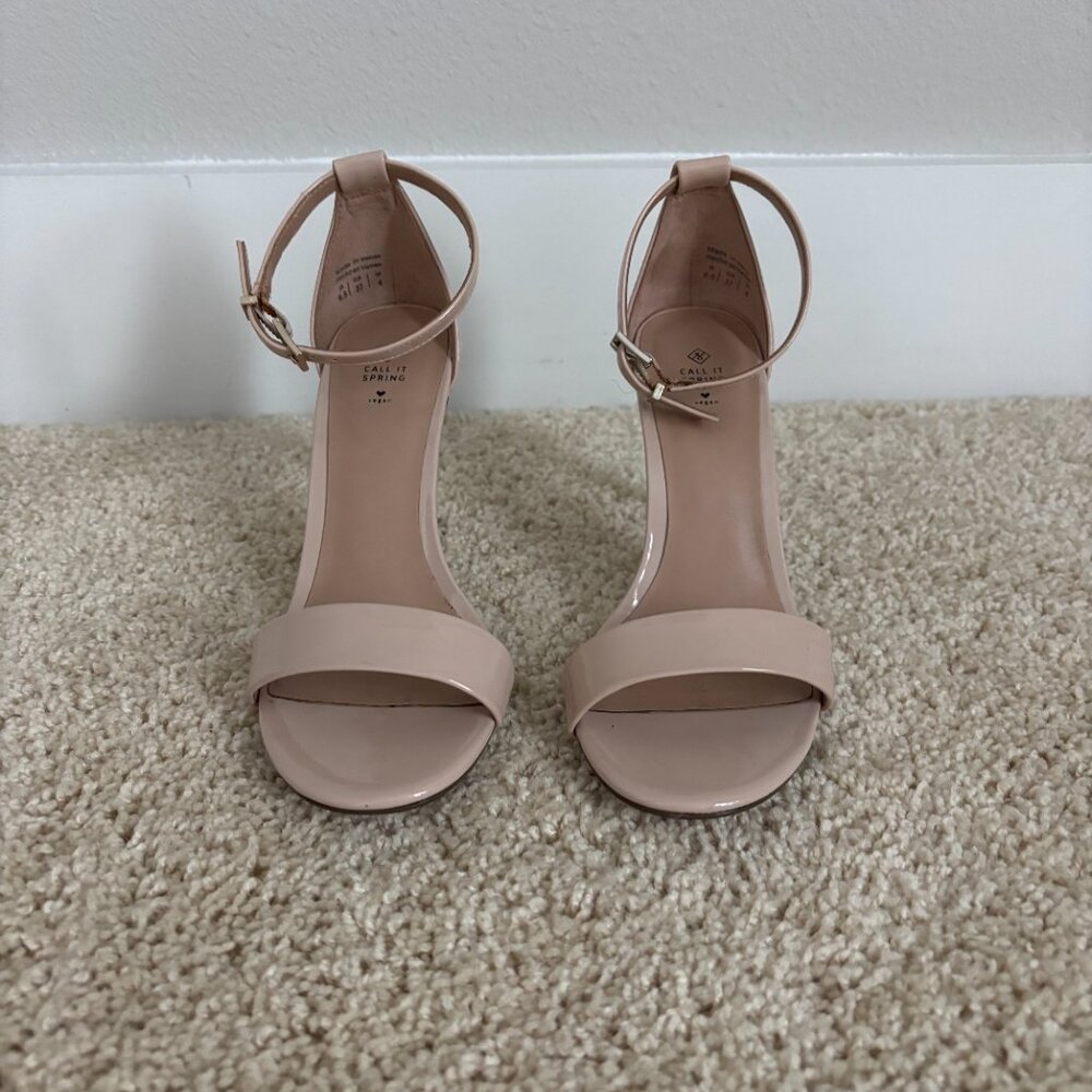 Call It Spring Ahlberg Heeled Sandals Nude Size 6.5